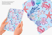 A vibrant pink crab seamless pattern, a Pattern Graphic by Pink Studio Art (Thumbnail 4 of 4)