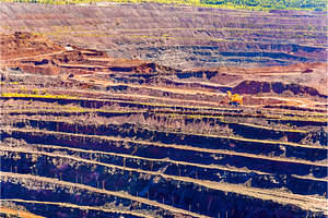 Iron ore mining in mikhailovsky field within kursk magnetic anom featuring, an Industrial Photo by Leonid Andronov