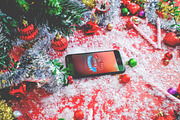 Christmas & New Year Mock-Up, an iPhone Mockup by EmilGuseinov (Thumbnail 9 of 23)
