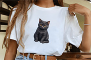Black Cat Sitting Clipart, an Illustration by CrexoraLab (Thumbnail 5 of 5)