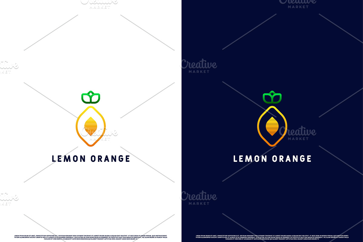 Lemon Orange Gradient Logo Design, a Branding & Logo Template by Morvana Crew
