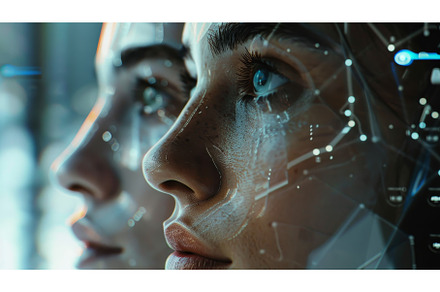 An artificial intelligence concept, a Technology Photo by ZinetroN