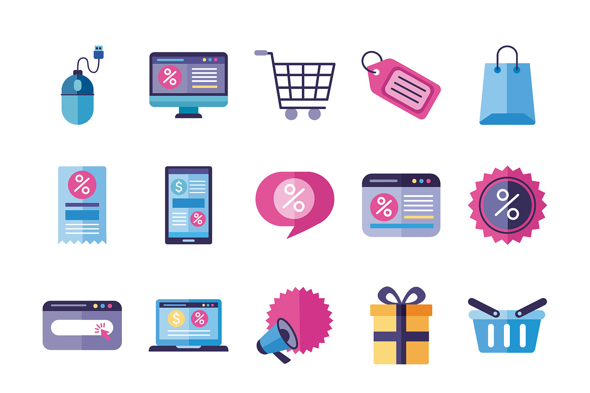 Cyber Monday Icon Set