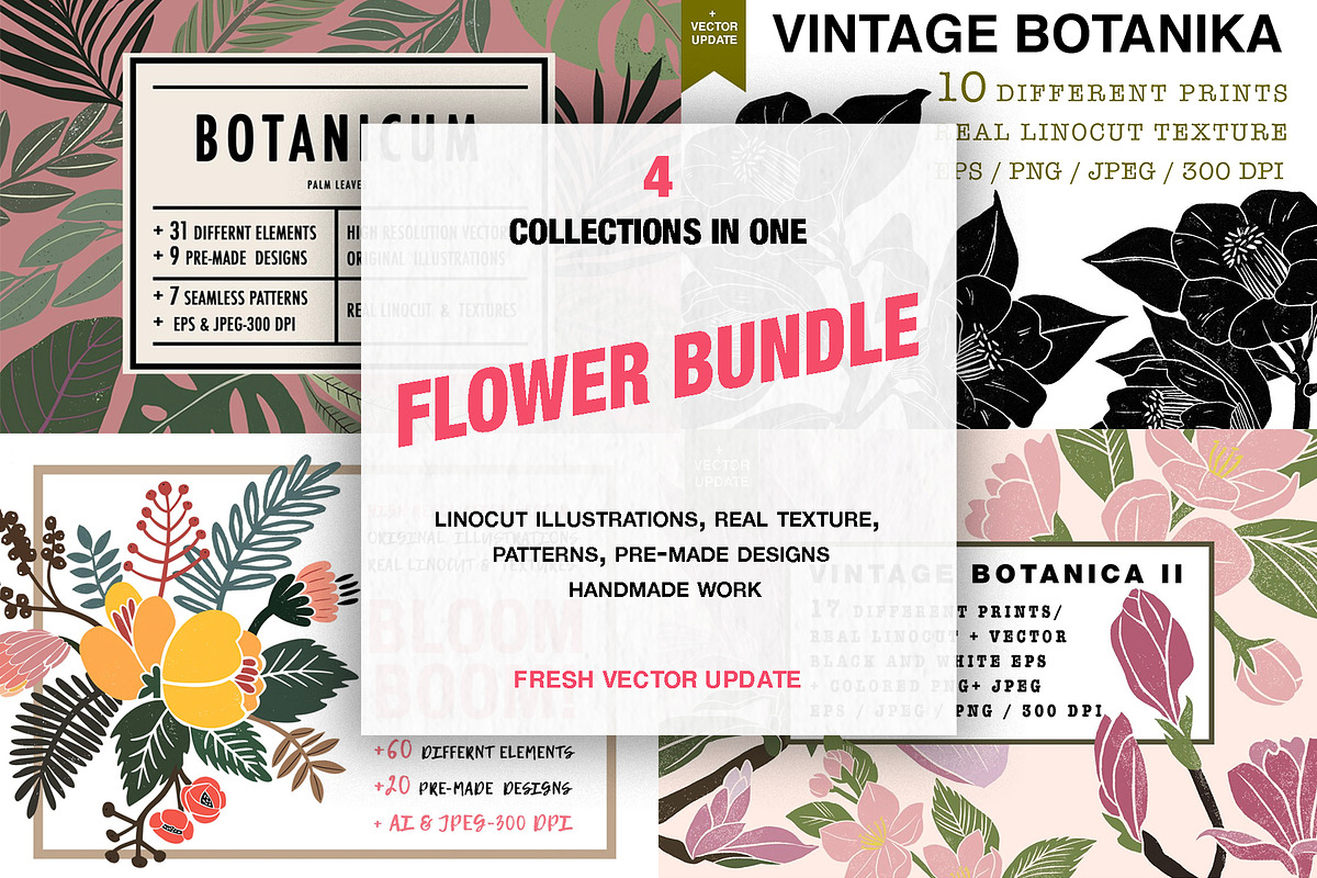 Flower Bundle, an Object Graphic by Mii Lab (Photo 1 of 9)