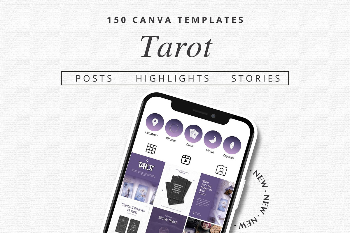 Tarot Reading Social Media Template, a Social Media Template by Talipic Designs (Photo 1 of 8)
