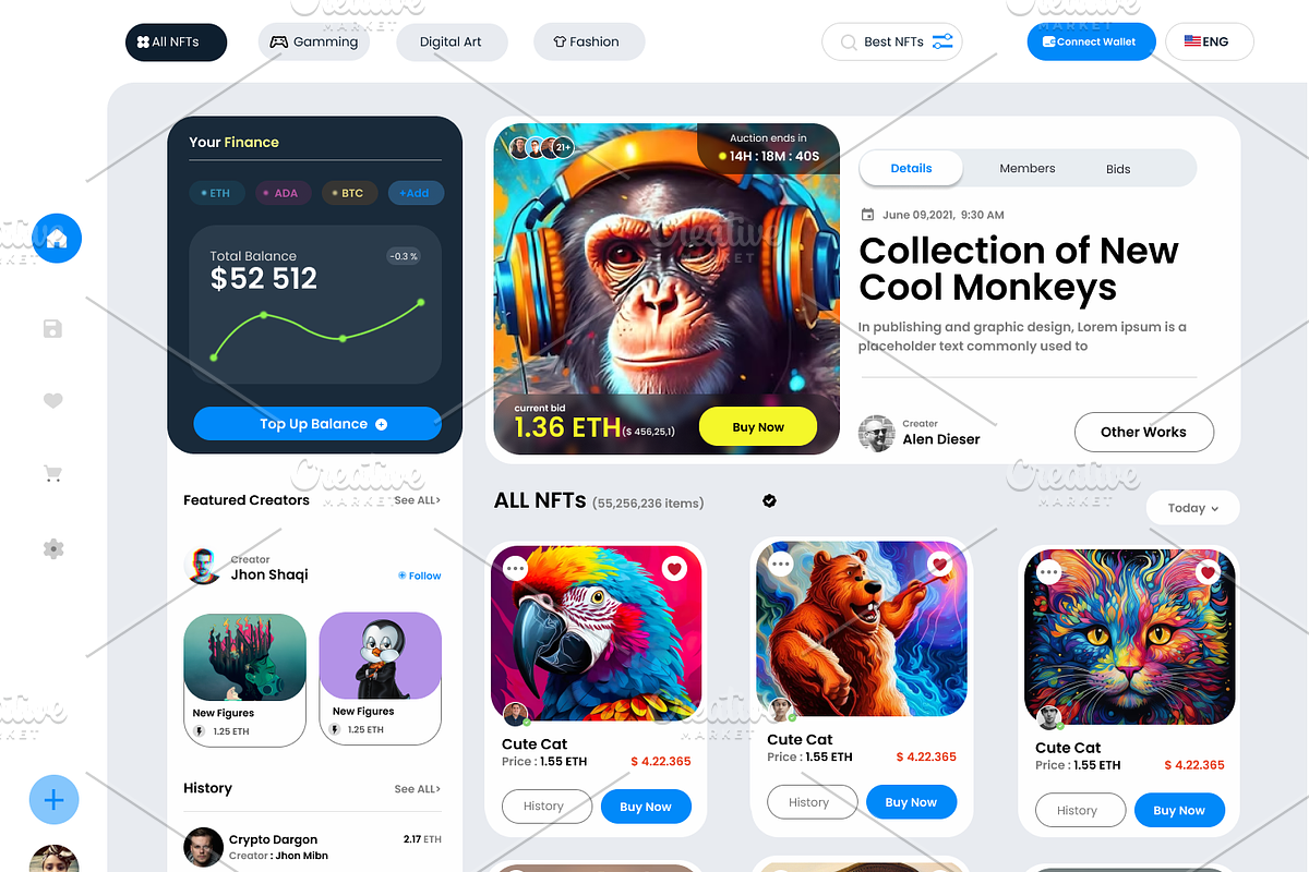 Ultimate Figma UI Dashboards Kit, an UI Kit Template by Hammad Arif (Photo 4 of 23)