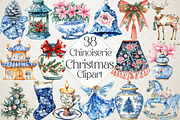Christmas Chinoiserie Sublimation Bu, an Illustration by DreamPrint404 (Thumbnail 1 of 5)