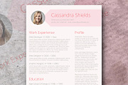 Blush & Pixie Word Resume, a Resume Template by Visual Impact (Thumbnail 1 of 2)