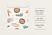 Cool animals, a Pattern Graphic by Olena Kuznietsova (Thumbnail 4 of 9)
