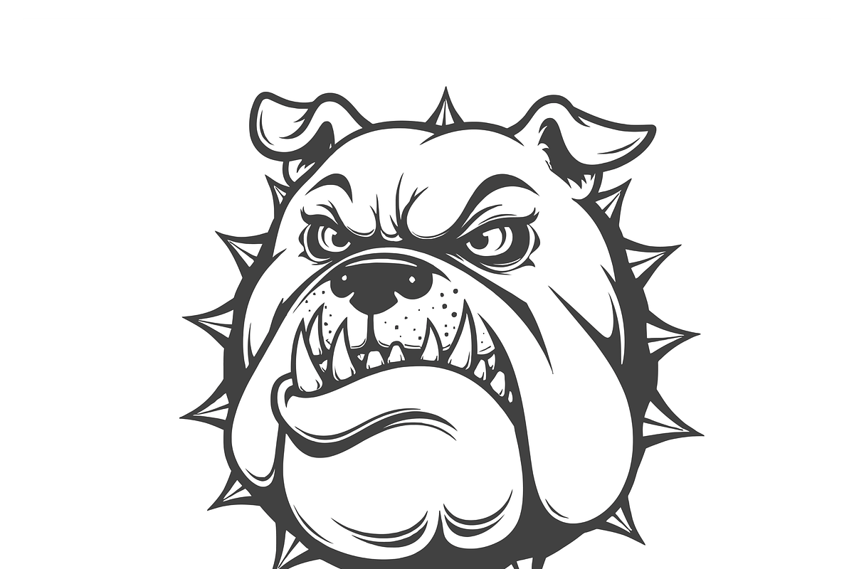 Fierce Bulldog Mascot Design, an Object Illustration by CarWrap design (Photo 2 of 5)