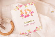 Little Ballerina Watercolor Clipart, an Animal Illustration by natalisart (Thumbnail 6 of 13)