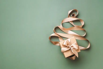 Card with concept of Christmas tree