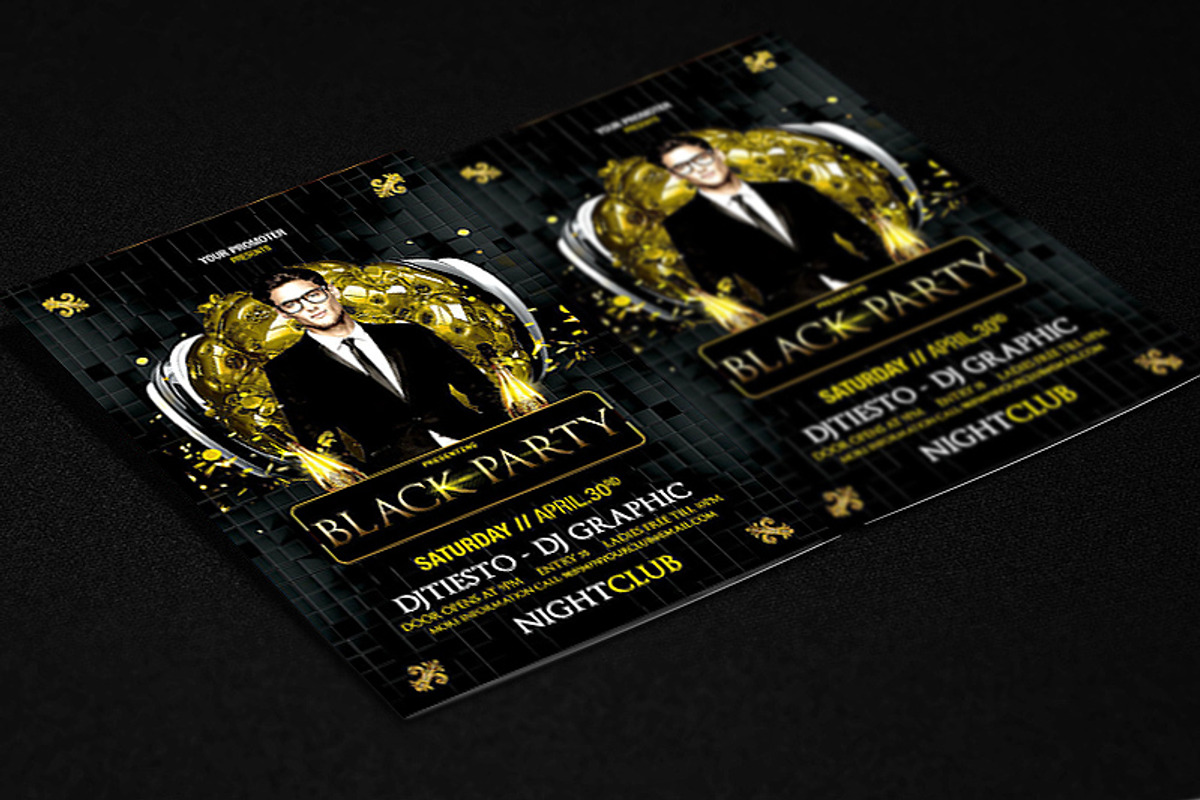 Black Party Template, a Templates & Theme by sonnyflyer (Photo 3 of 3)