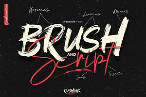 Rushink Font Duo Brush & Signature