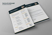 The Elite Résumé + Cover Letter, a Resume Template by SNIPESCIENTIST (Thumbnail 1 of 4)
