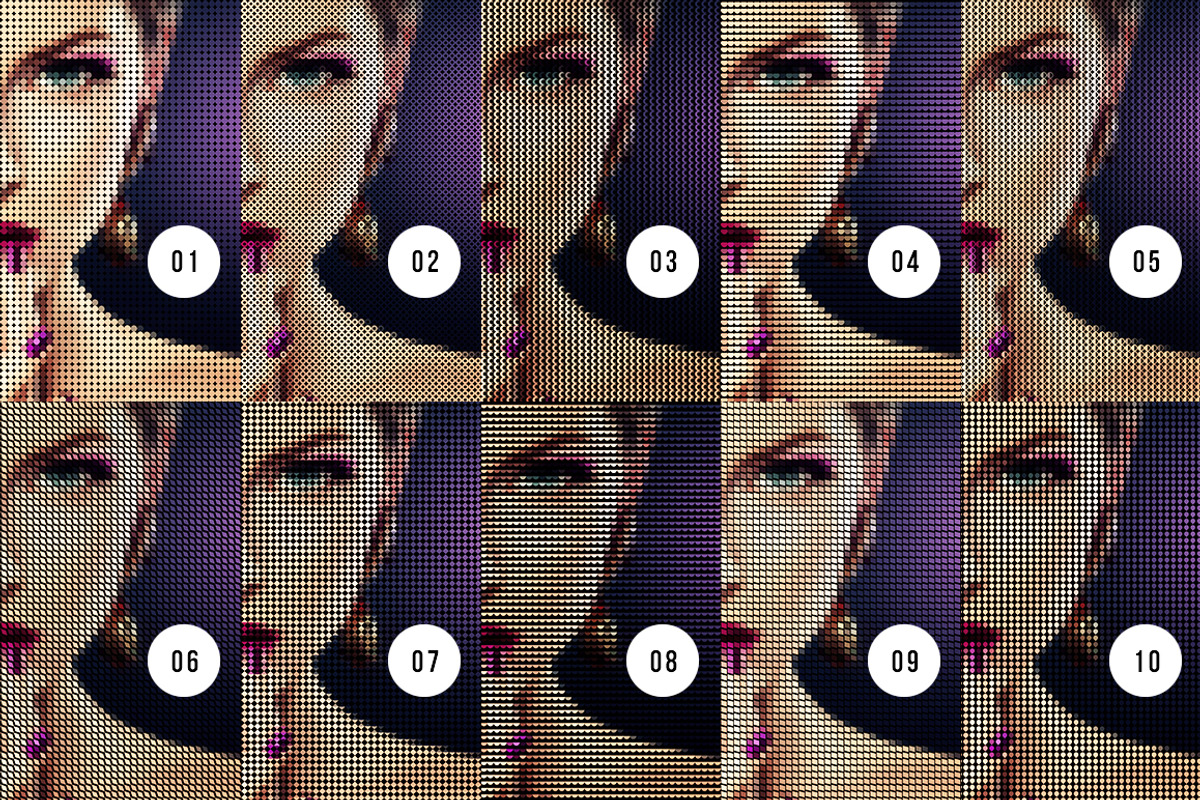 10 Geometric Photoshop Actions 01, an Action Add-On by MIIM (Photo 4 of 5)