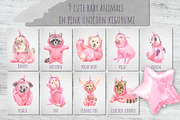 Cute Baby Unicorn Collection, an Animal Illustration by Cat In Colour (Thumbnail 5 of 9)