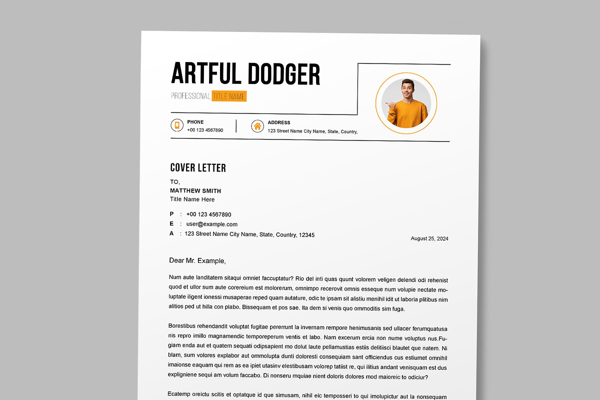 Resume Template, a Resume Template by MightyDesign (Photo 4 of 8)