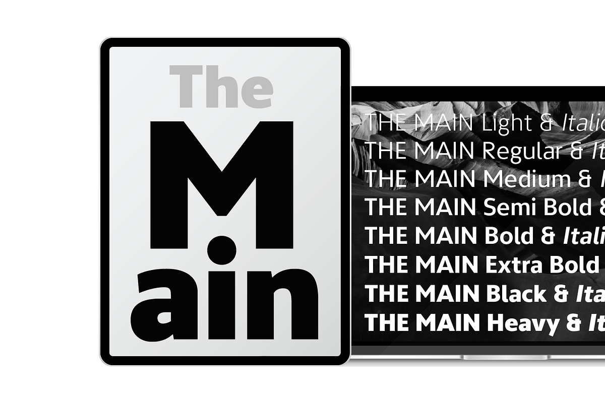 The Main - Modern Sans-Serif, a Sans Serif Font by NicolassFonts (Photo 2 of 4)