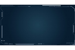 Futuristic blue UI screen, a Technology Illustration by SkyVectors
