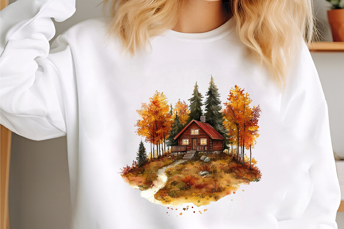 Watercolor Autumn Landscapes, a Seasonal Illustration by designcity5 (Photo 3 of 5)