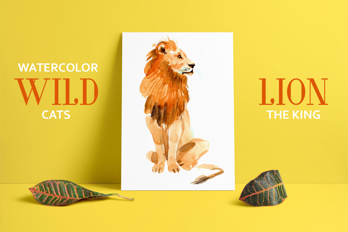 Watercolor WILD cats, an Animal Illustration by Anastasia (Photo 7 of 13)
