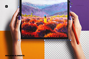 iPad Pro 12'' Mockup, Hands & Pencil, an iPad Mockup by Custom Scene (Thumbnail 7 of 7)