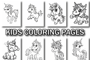 Enchanting Unicorn Coloring Book V2