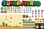 Mega set pixel Mario icons, an Object Illustration by MarkoBabii (Thumbnail 1 of 7)