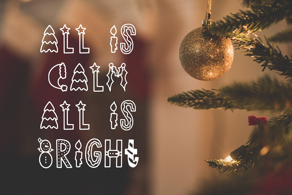 Dasher, A Holiday Symbols Font preview 3