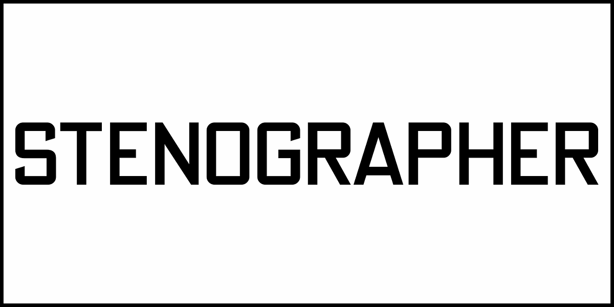 Stenographer JNL, a Sans Serif Font by Jeff Levine Fonts (Photo 2 of 5)