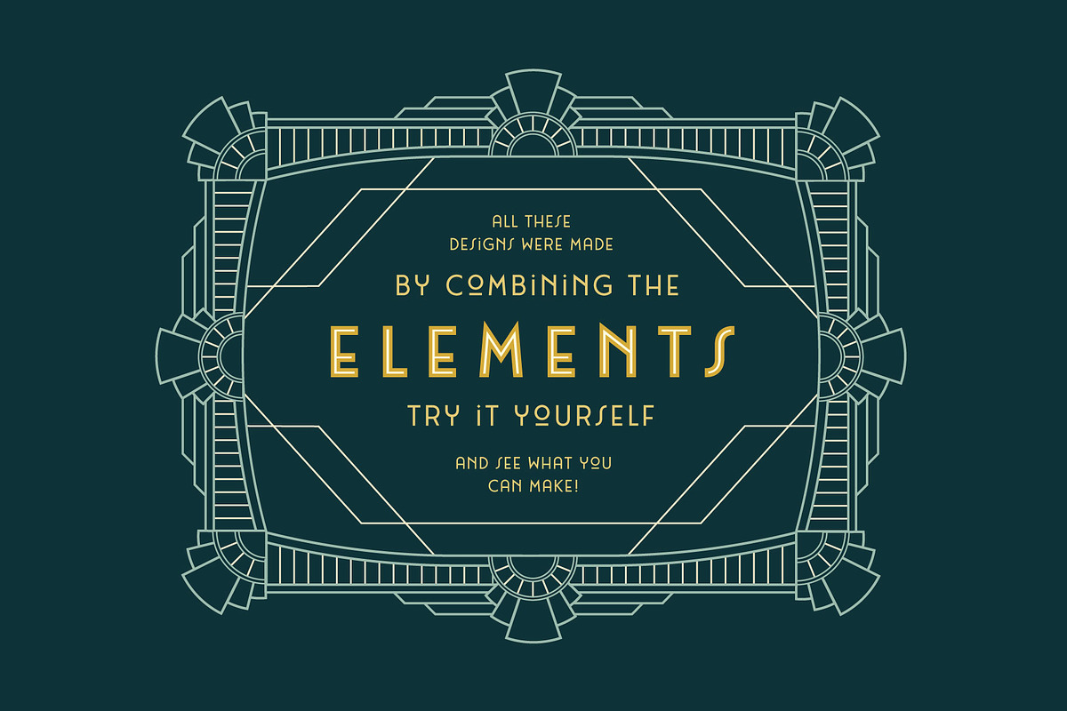 Art Deco Elements & Graphics, an Object Graphic by The Artifex Forge (Photo 3 of 17)