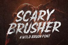 Scary Brusher a Wild Brush Font