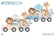 Watercolor Jungle Drive By, an Animal Illustration by Roodi and Bear (Thumbnail 3 of 4)
