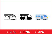 Train Vector Icons, a Solid Icon by Artonix (Thumbnail 1 of 2)