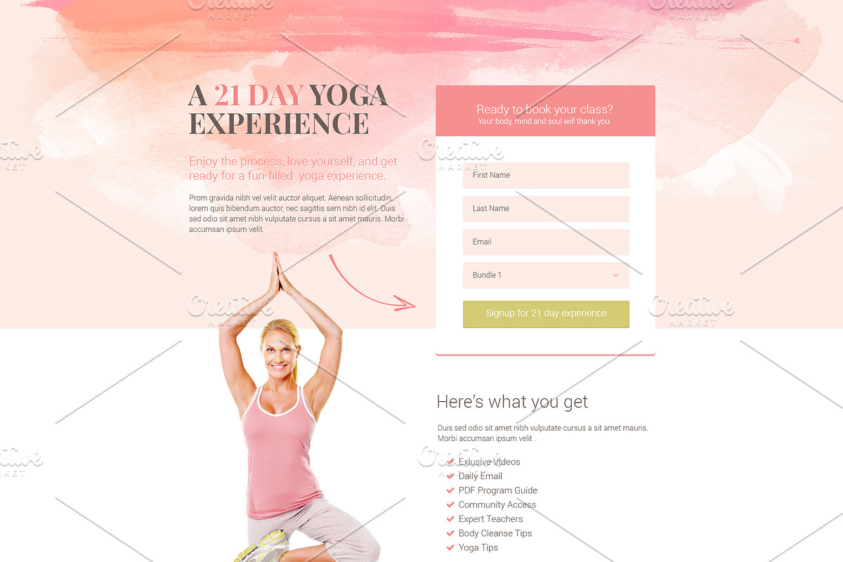 Namaste - Landing page PSD template, a Landing Page Template by Mage Themes (Photo 2 of 5)