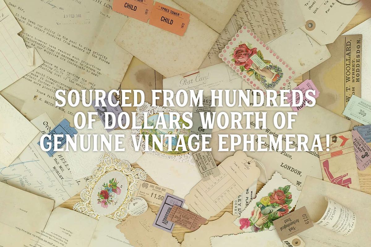 Vintage Paper Ephemera Archive, a Texture Graphic by The Artifex Forge (Photo 5 of 18)