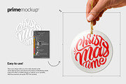 Christmas Ceramic Ornament Mockup, a Product Mockup by PrimeMockup (Thumbnail 2 of 11)