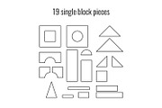 Toy bricks building towers, an Education Illustration by Primula`s shop (Thumbnail 3 of 3)