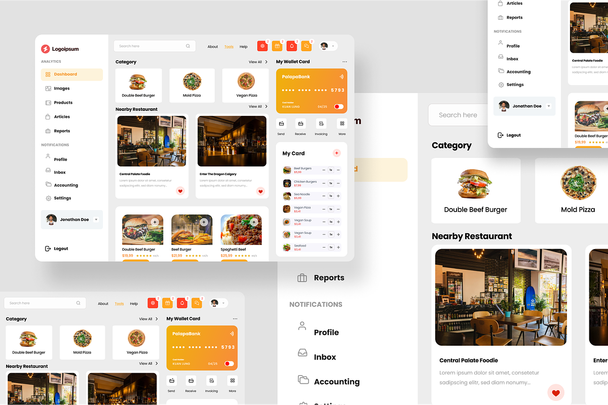 Makluwe - Food Admin Dashboard, an UI Kit Template by SquidPixey (Photo 5 of 5)
