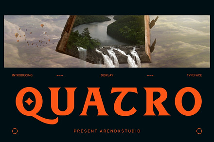 Quatro Vintage Display Font, a Serif Font by Arendxstudio