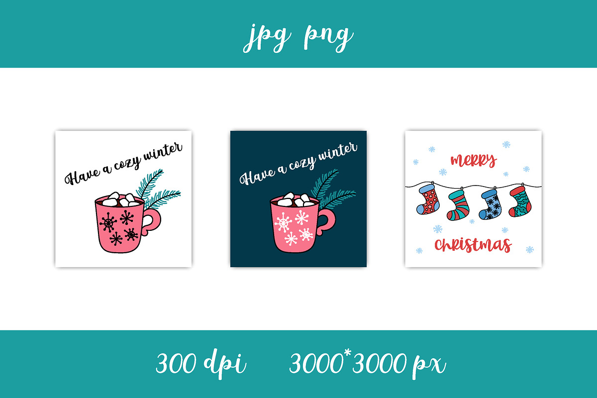 Christmas Cards JPG Collection, a Card Template by AnnaViolet_store (Photo 7 of 8)