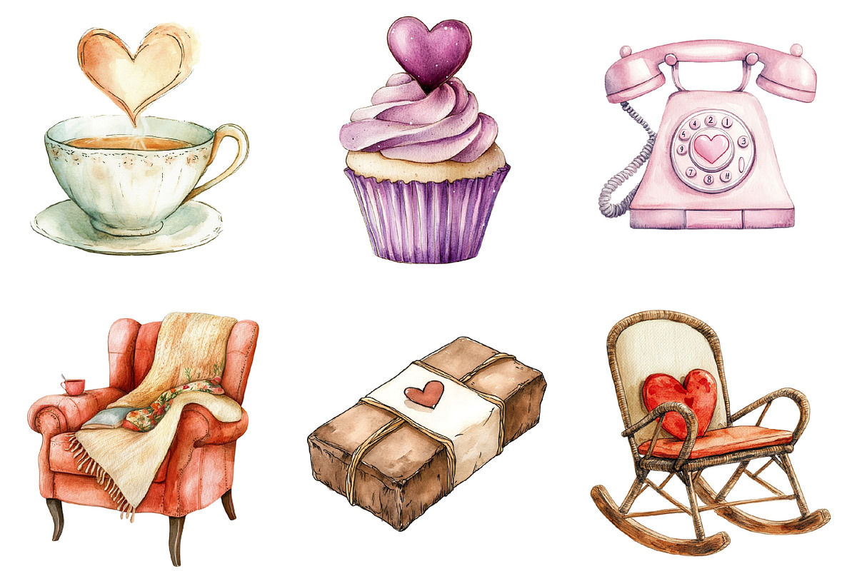 Watercolor Doodle Mother's Day PNG, an Illustration by SinaCreation (Photo 4 of 5)