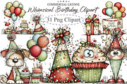 Whimsical Birthday Clipart Birthday, an Illustration by designcity5 (Thumbnail 1 of 5)