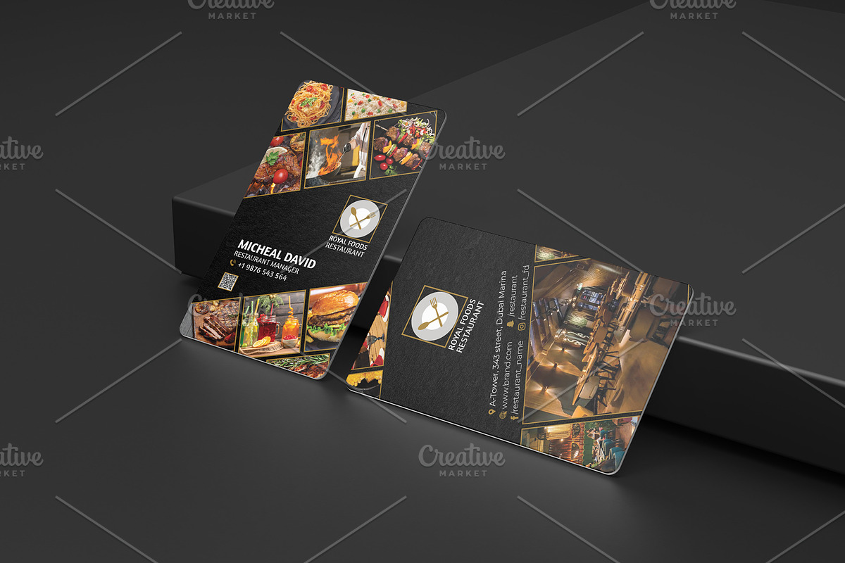 Restaurant Business Card, a Business Card Template by Ample Rising (Photo 1 of 6)