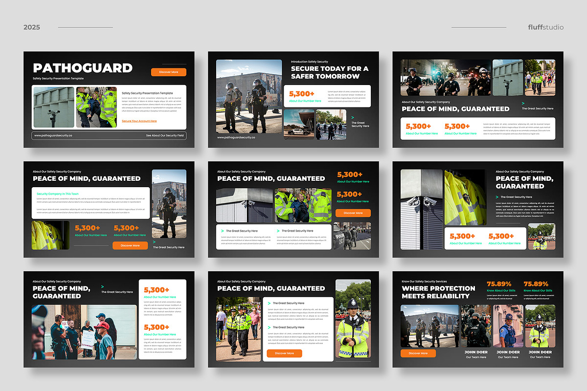 Security & Safety Google Slides, a Presentation Template by fluffstudio (Photo 2 of 4)