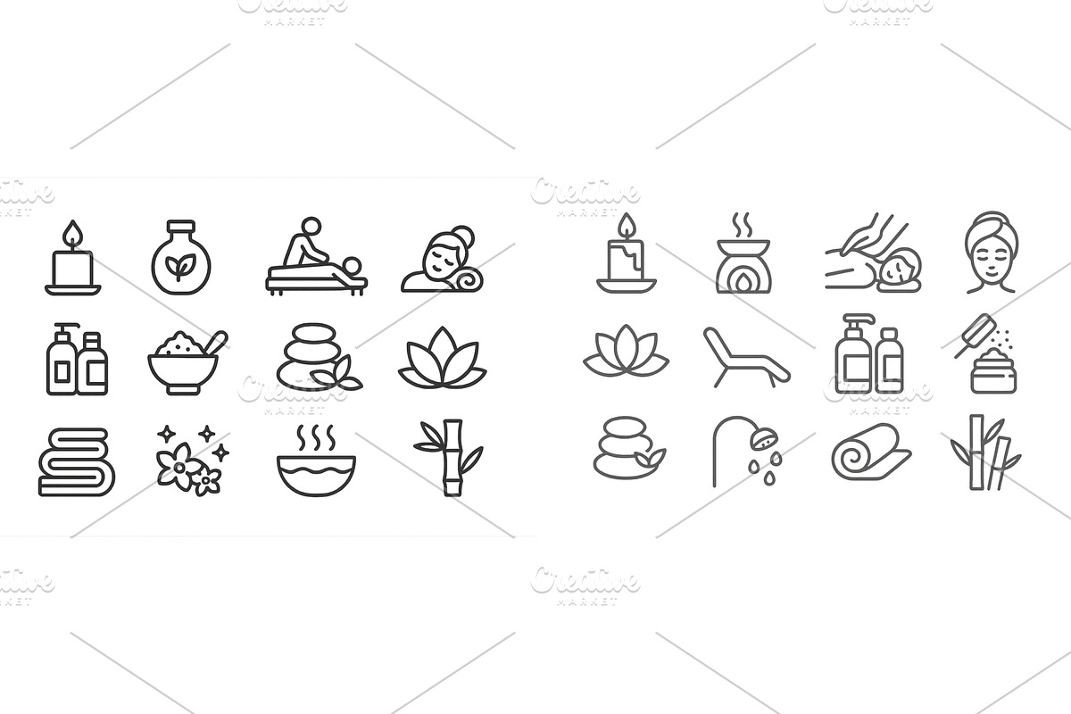 Collection of web icons representing, an Object Illustration by ZinetroN