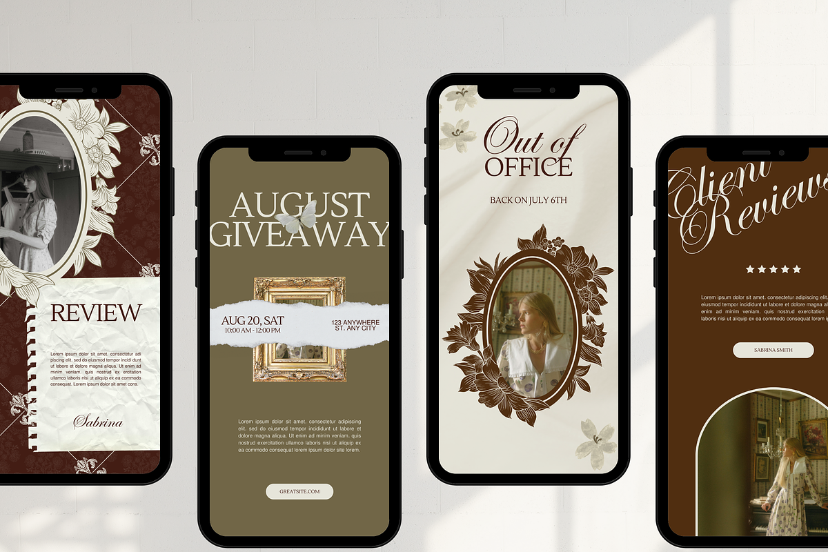 Floral Instagram Stories Posts Canva, a Social Media Template by Branding Babe Co. (Photo 5 of 7)