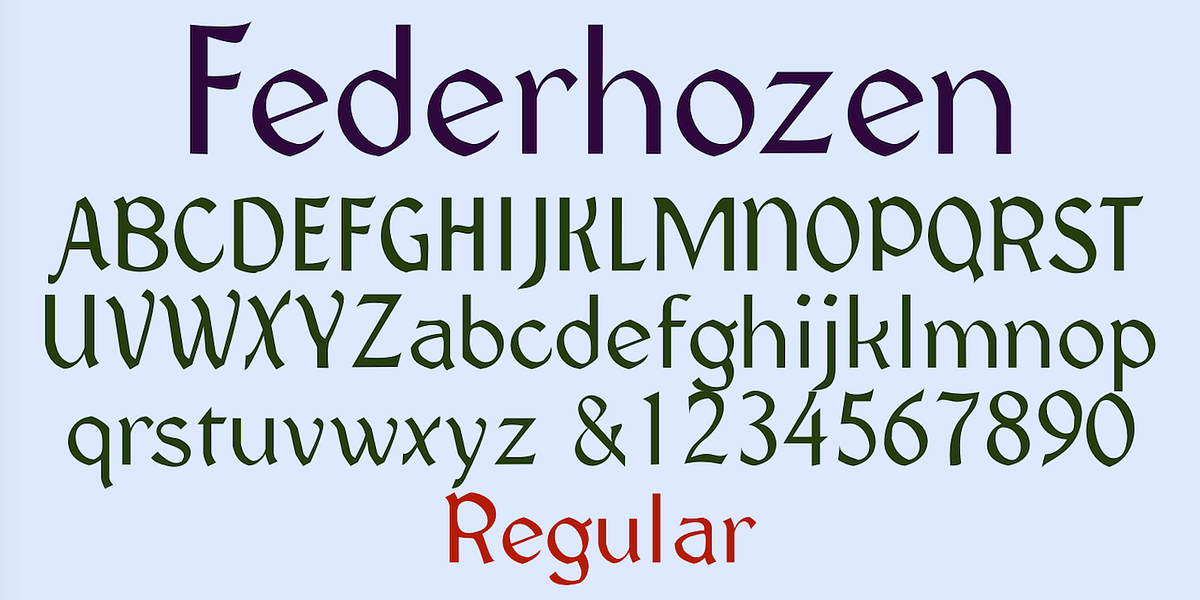 Federhozen, a Handwritten Font by Ingrimayne Type (Photo 5 of 7)