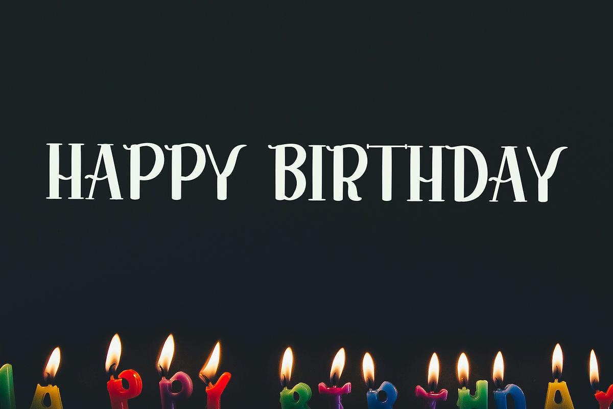 Happy Birthday, a Serif Font by FreshTypeINK (Photo 2 of 8)